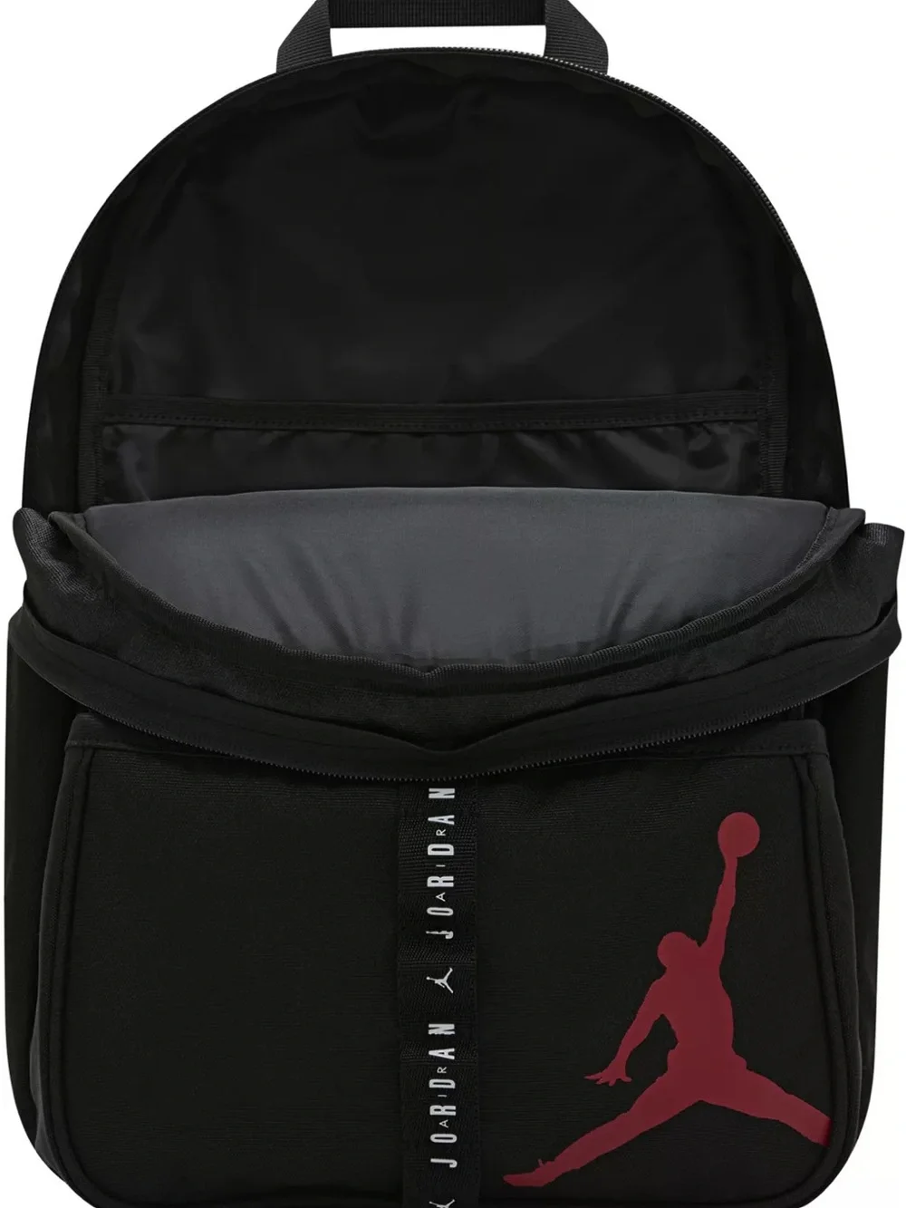 Jordan Kids Black Backpack and Lunch Bag with Maroon Jumpman